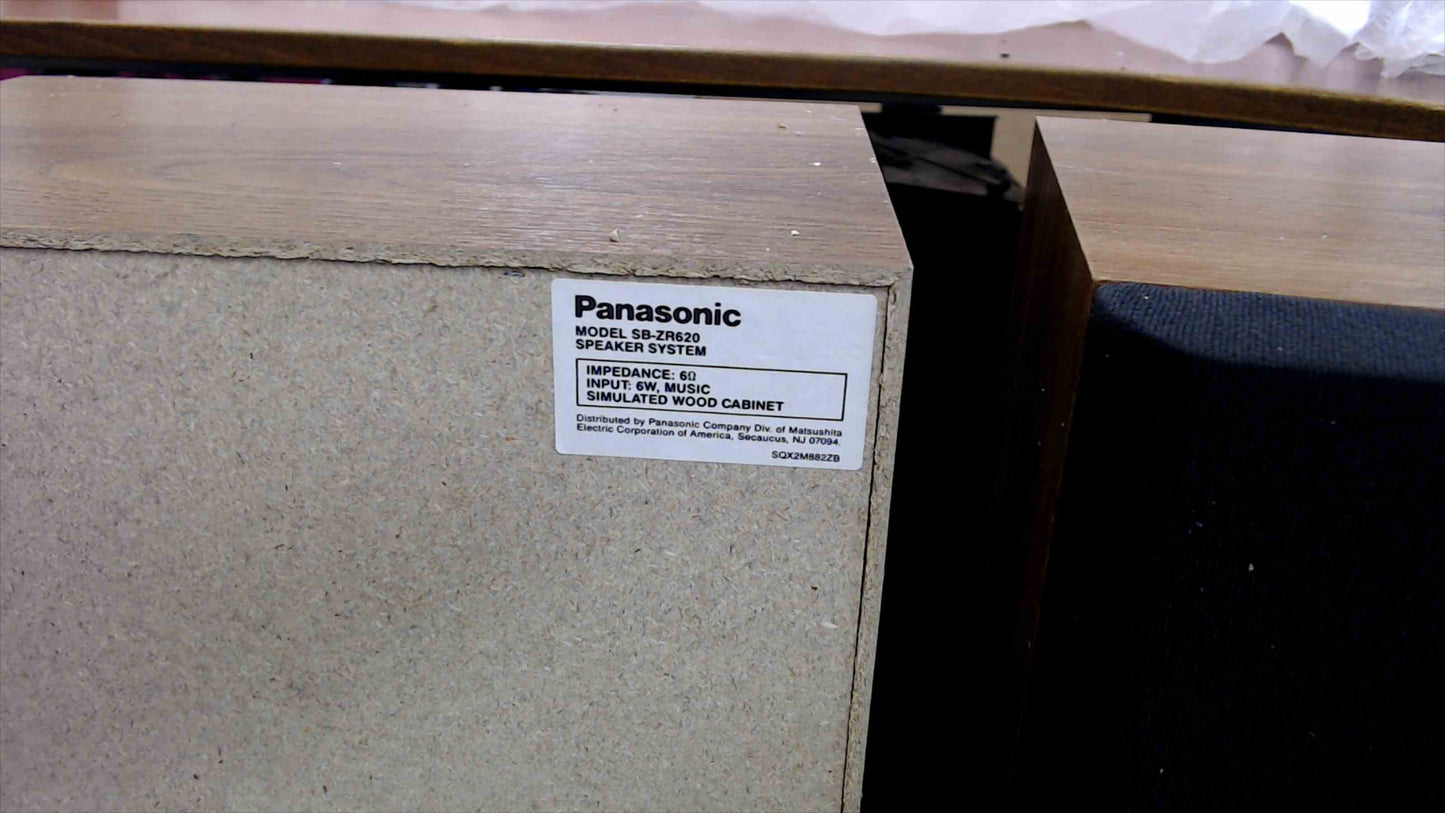 š¶ Panasonic SB-ZR620 Vintage Floor Speakers ā Simulated Wood Cabinet ā New/Unused