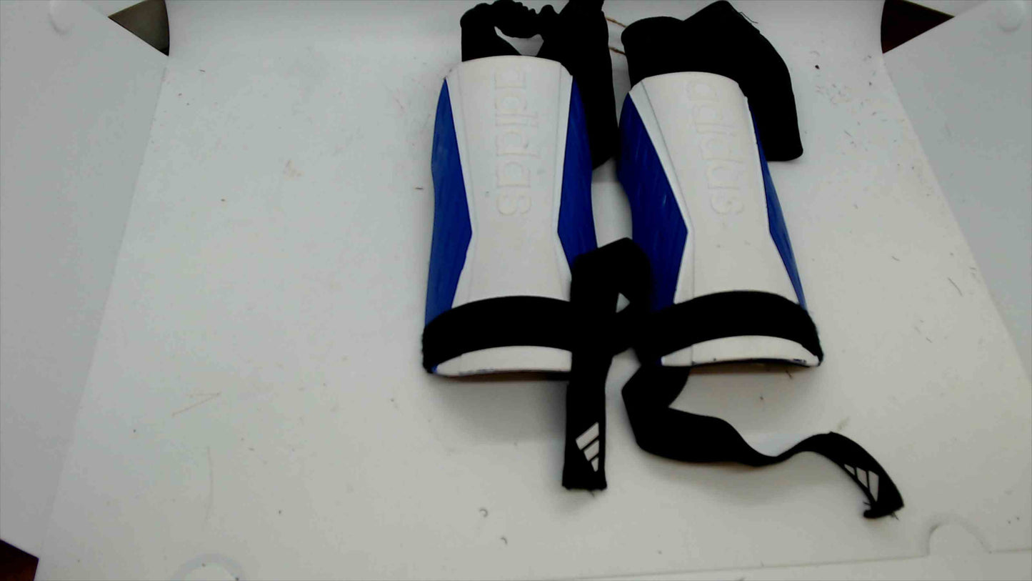 Adidas Soccer Shin Guards with Straps – Blue & White