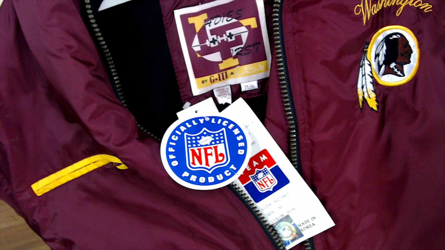 Vintage Washington Redskins NFL G-III Ladies First Hooded Jacket – Size Medium, NWT