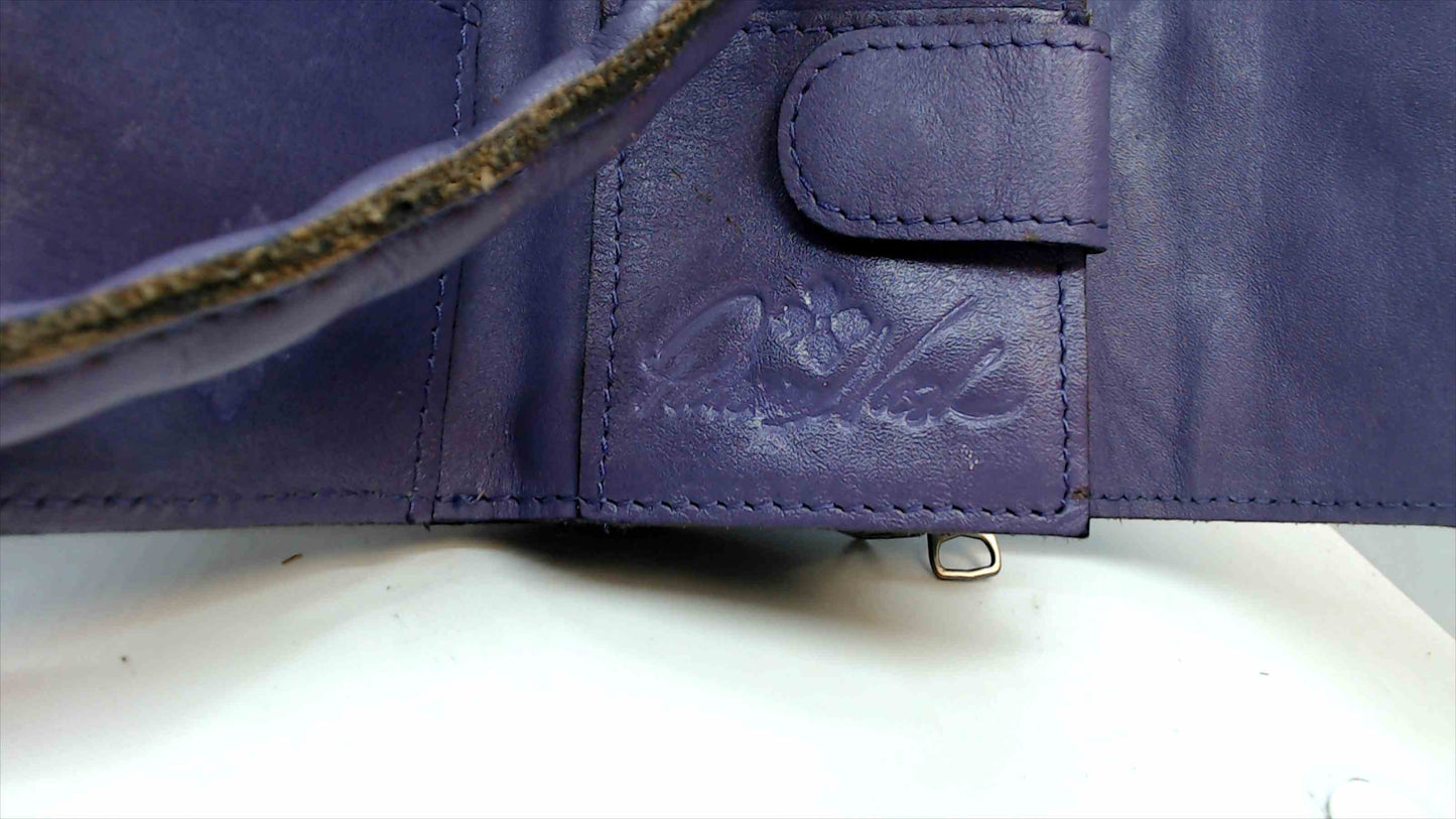 Patricia Nash Purple Tooled Leather Handbag & Matching Wallet Set – Floral Embossed Crossbody Tote