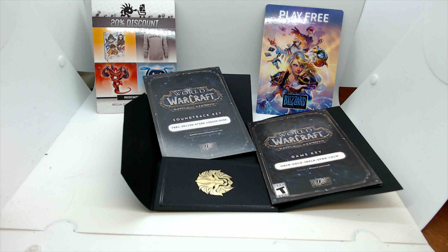 World of Warcraft: Battle for Azeroth Collector’s Edition Box Set – Art Book, Coin, Soundtrack, No Usable Key