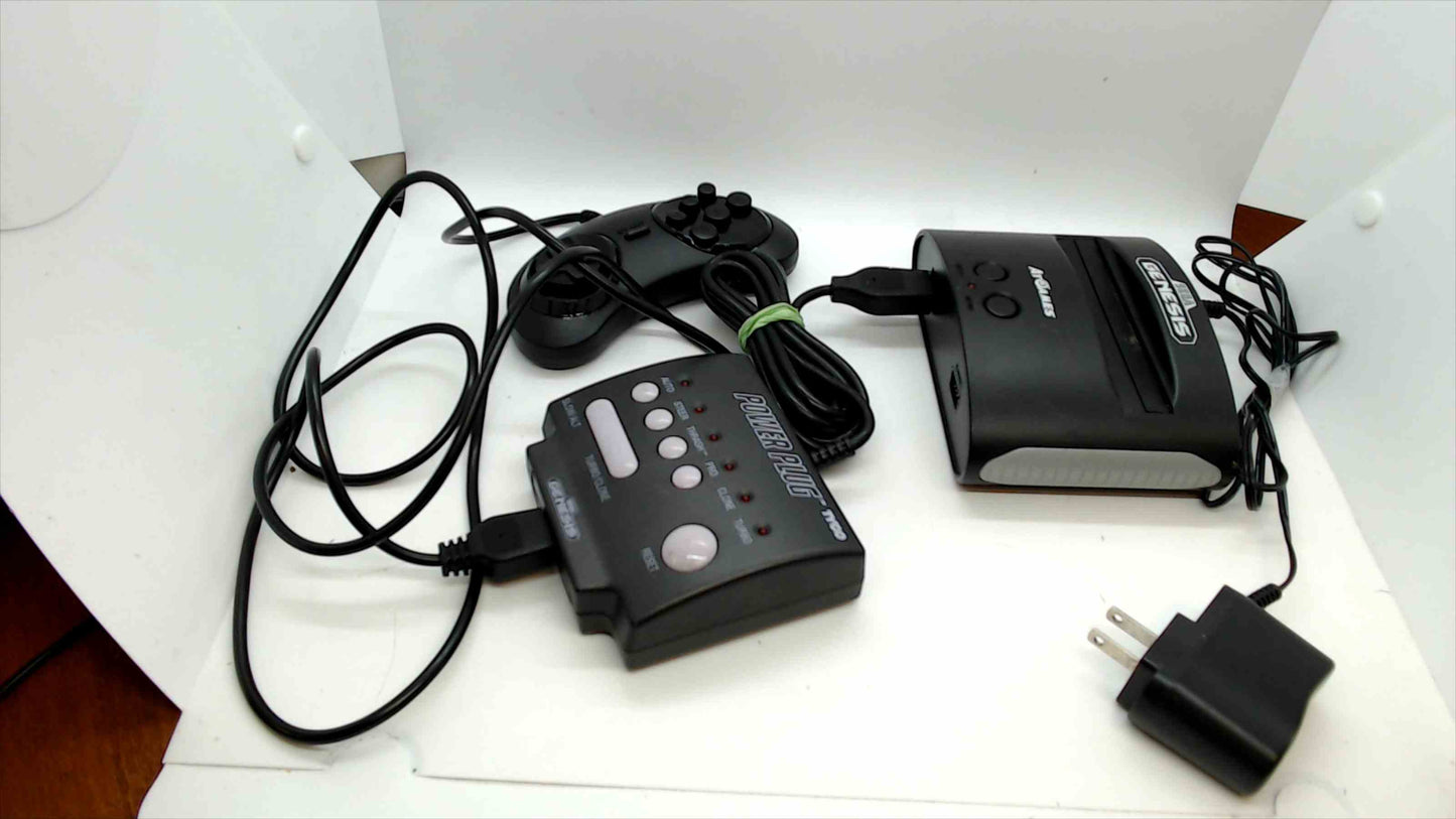 Sega Genesis Clone Console Lot – AtGames Genesis w/ Controller, Power Plug Turbo, AC Adapter – Tested