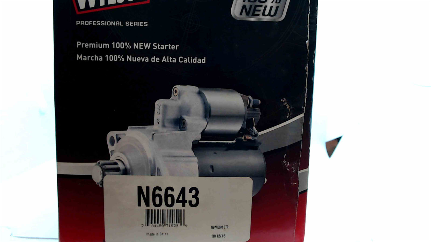 Wilson N6643 Premium 100% NEW Starter Motor – Professional Series