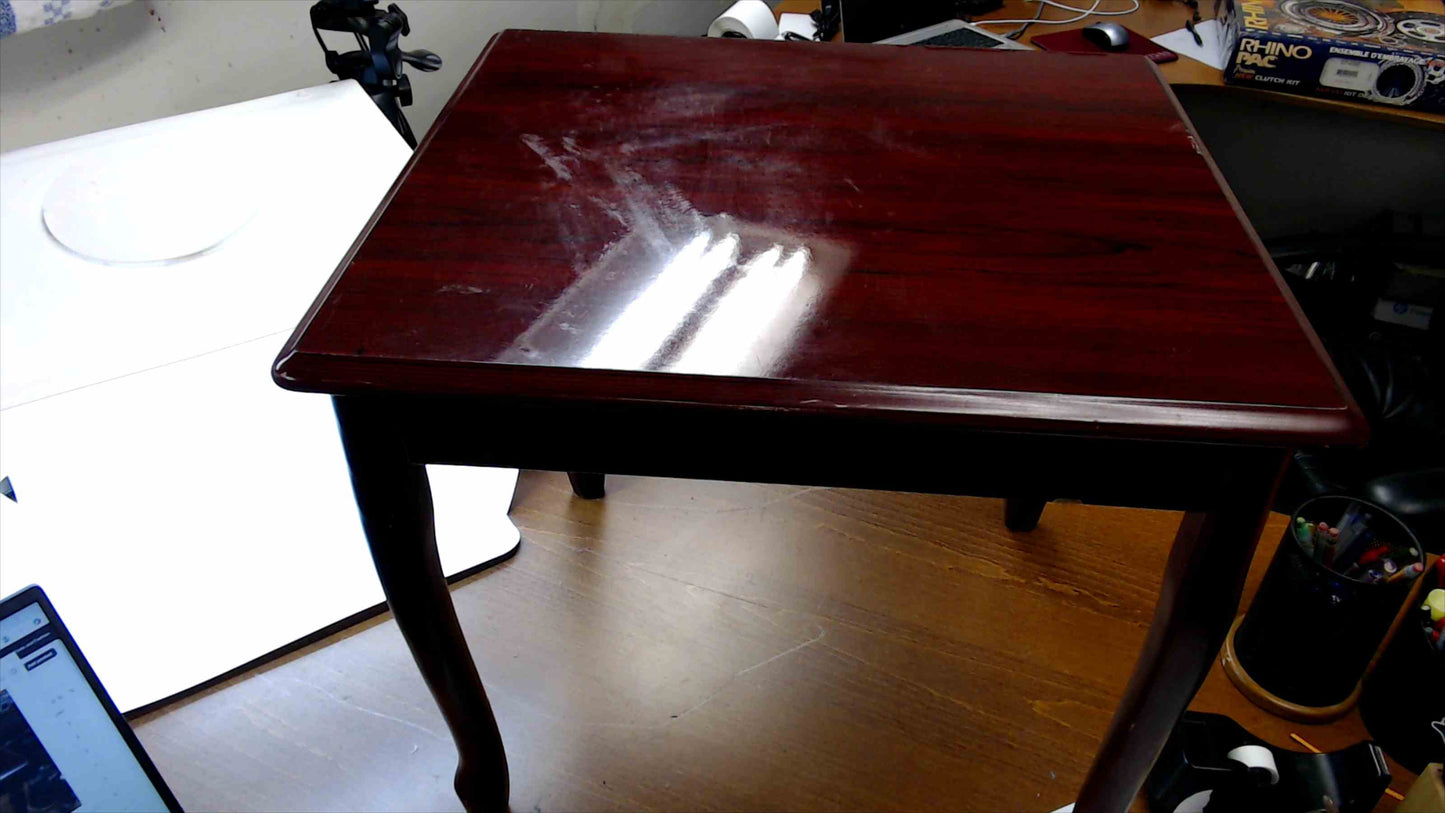 Vintage Wood Side Table – 18”W x 20”D x 18”H