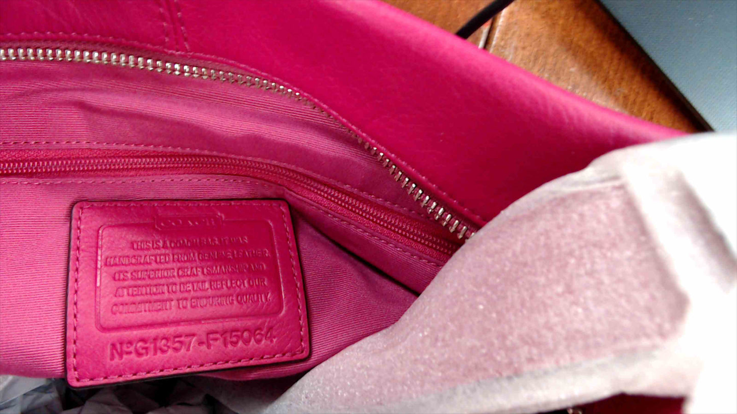 Coach Leather Shoulder Bag – Fuchsia Pink – NWT (Style F15064)