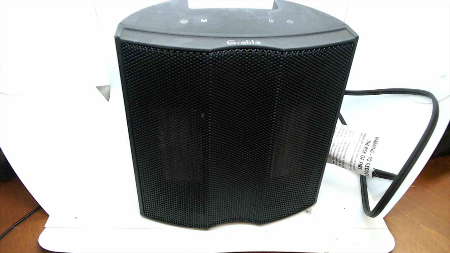 Grelife Portable Electric Space Heater – Black – Tested & Working