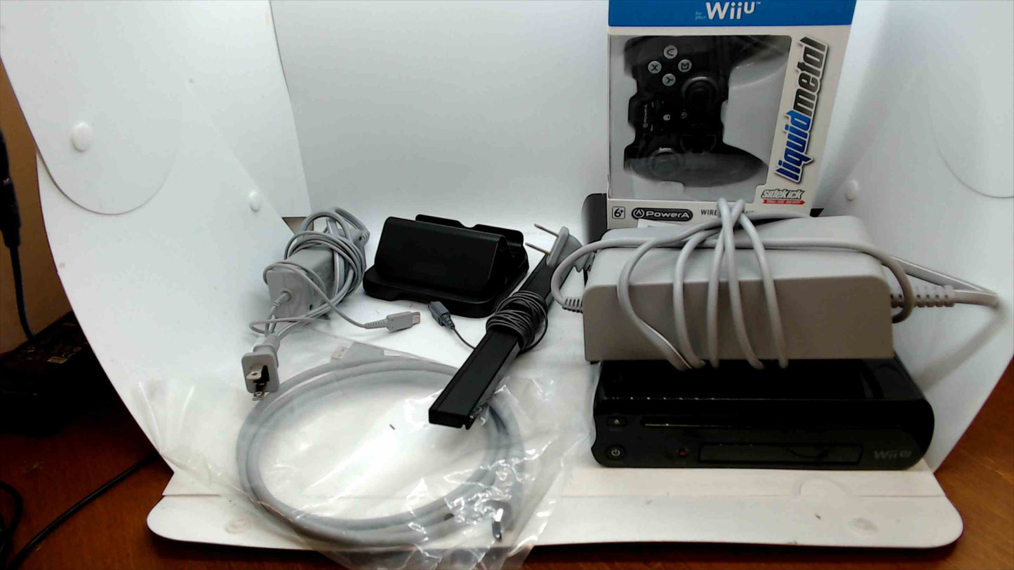 Nintendo Wii U Console (32GB, Model WUP-101(02)) Bundle with PowerA Liquid Metal Controller & Accessories