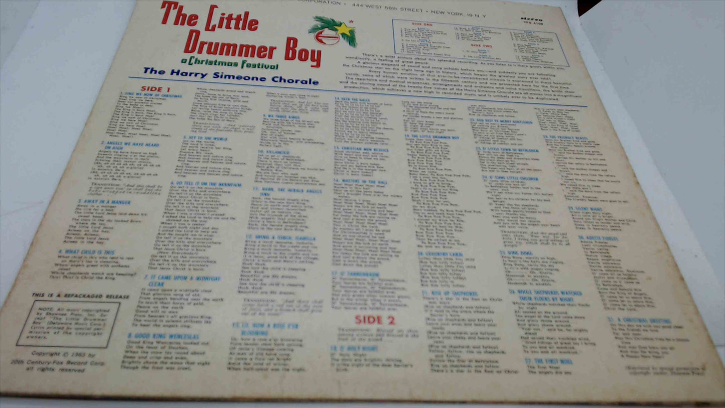 The Little Drummer Boy – The Harry Simeone Chorale (1963, 20th Century Fox Records, Stereo LP)