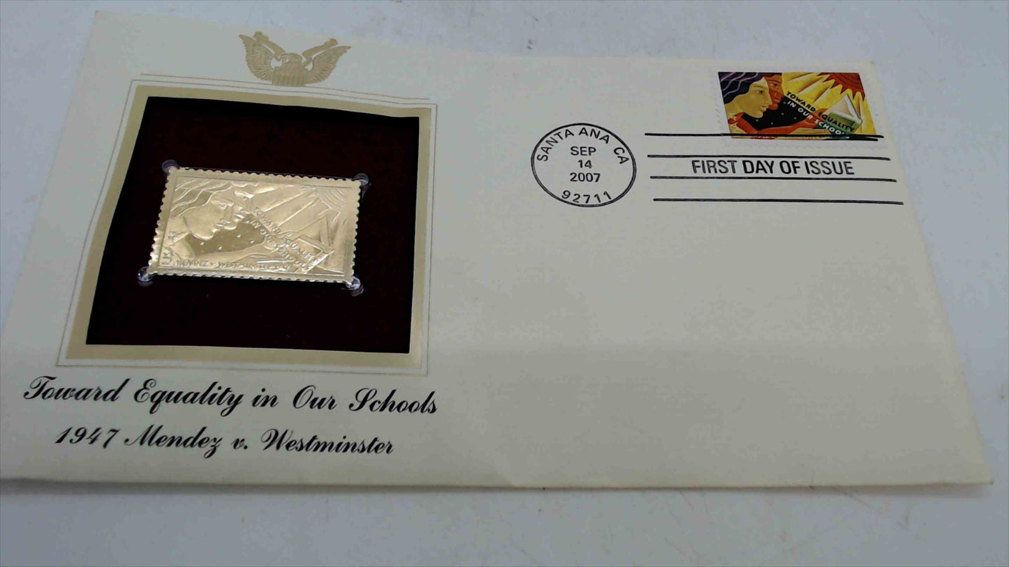 2007 First Day of Issue Gold Replica Stamp Covers – Jury Duty & Mendez v. Westminster (Sealed Set of 2)