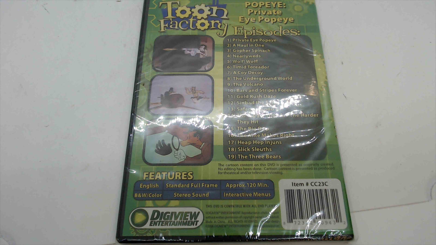 Toon Factory: Popeye Private Eye (DVD, 2006) – Sealed