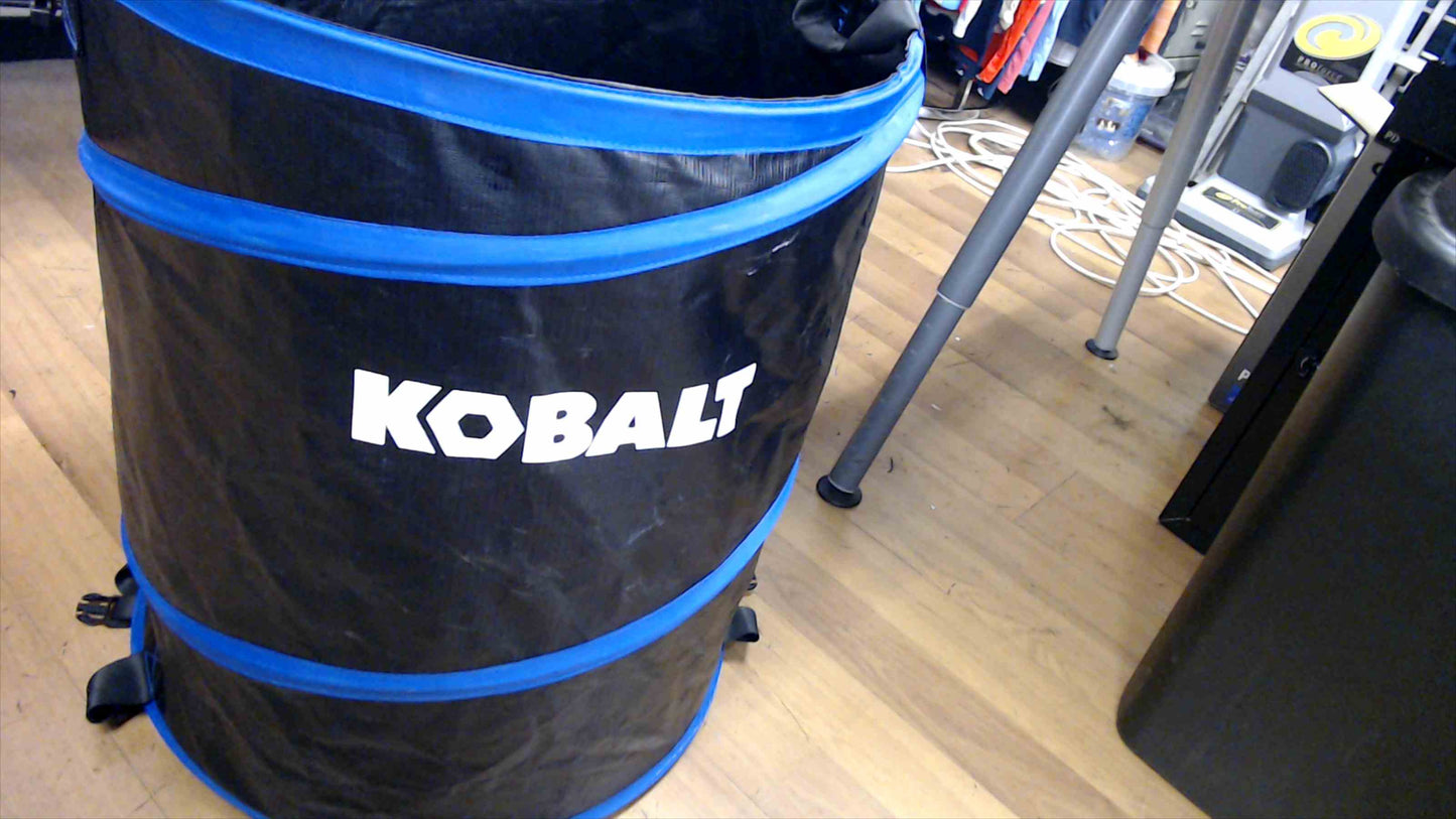 Kobalt Collapsible Pop-Up Yard Waste Bag / Leaf Bin – Large – Black/Blue – Used