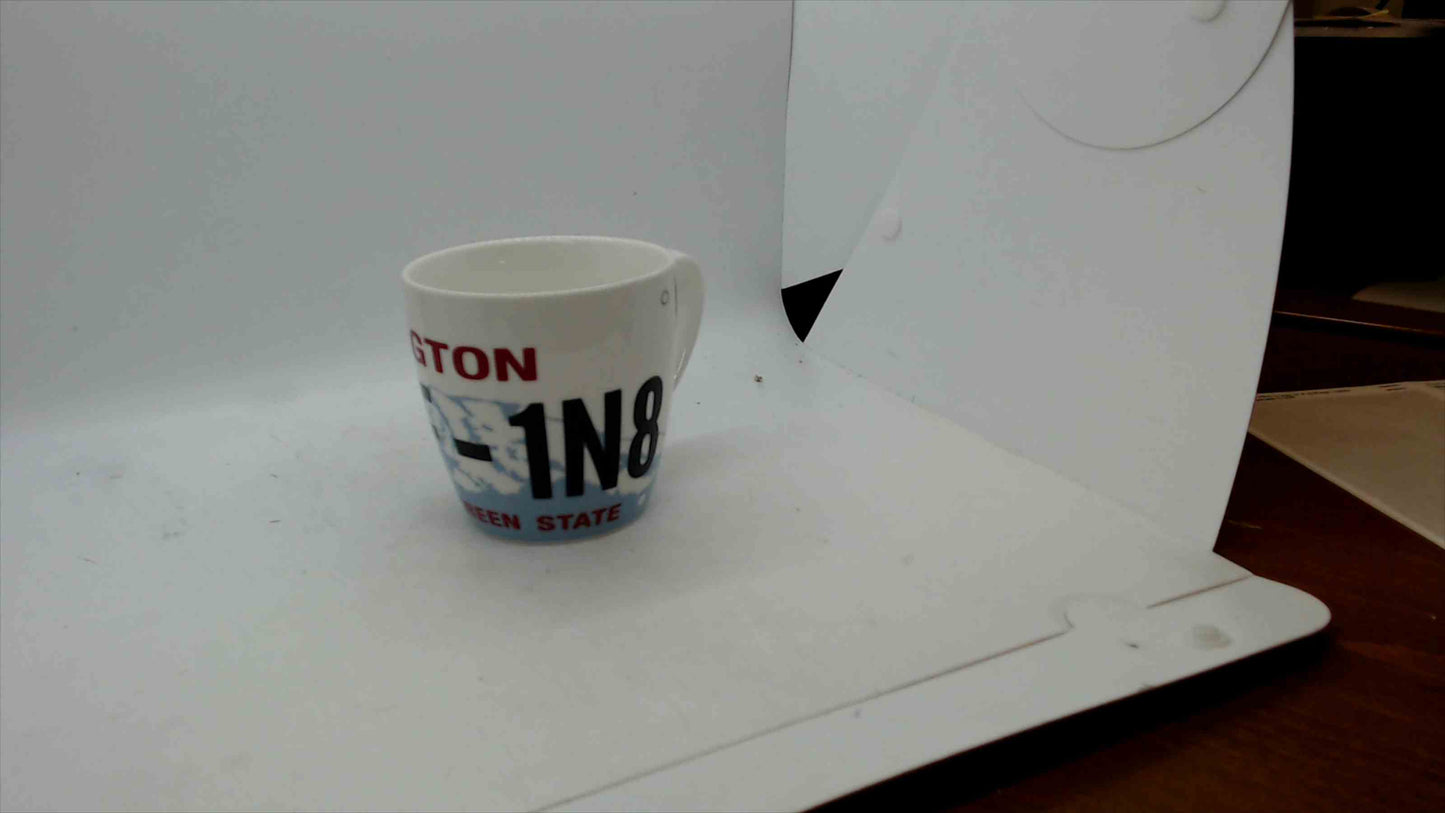 Washington “Caffeinate” License Plate Stoneware Mug w/ Box – CAF-1N8 – Evergreen State