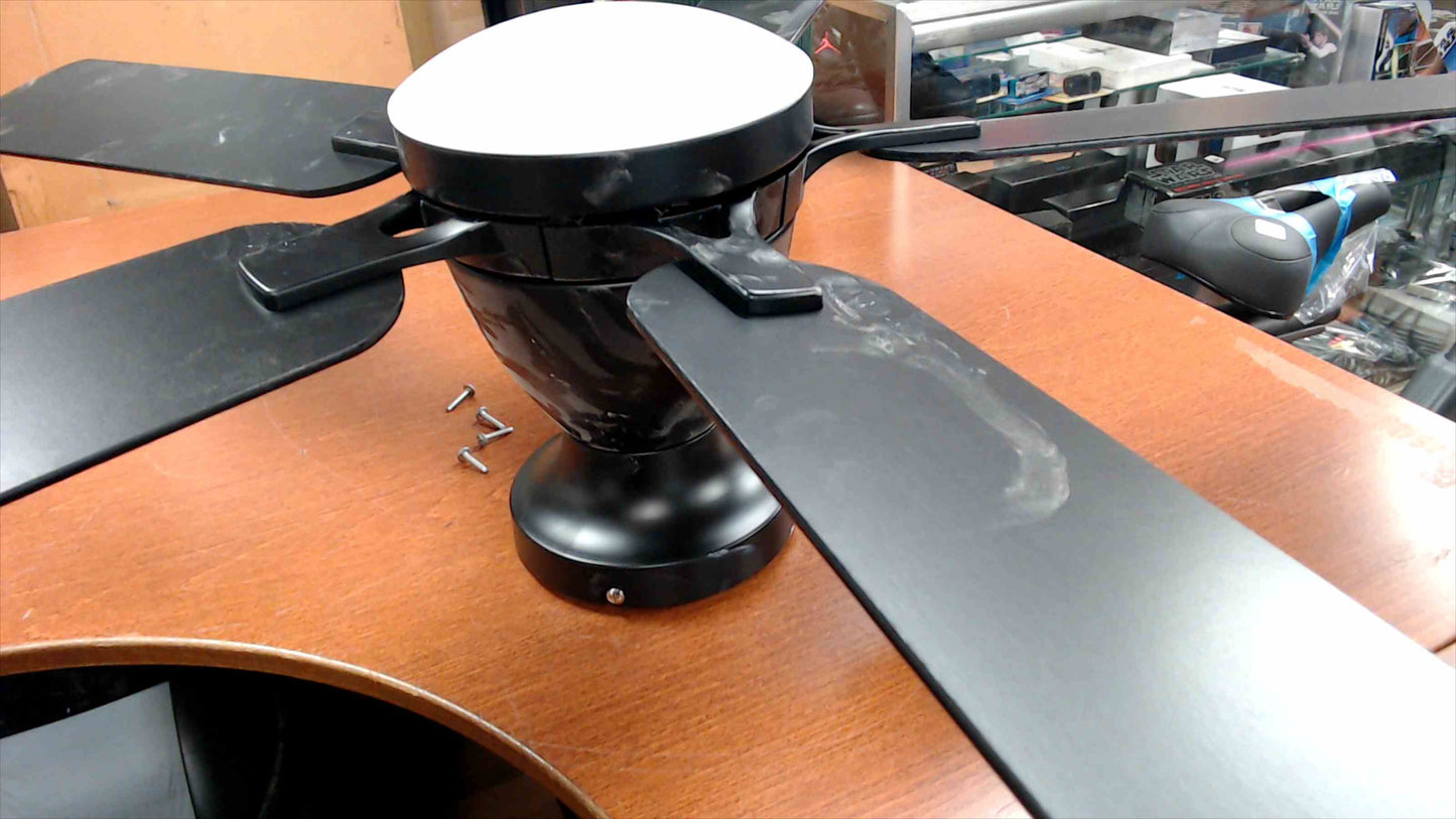 45" Low-Profile Ceiling Fan w/ Integrated LED Light & Remote (Model A8505) – Black, Tested