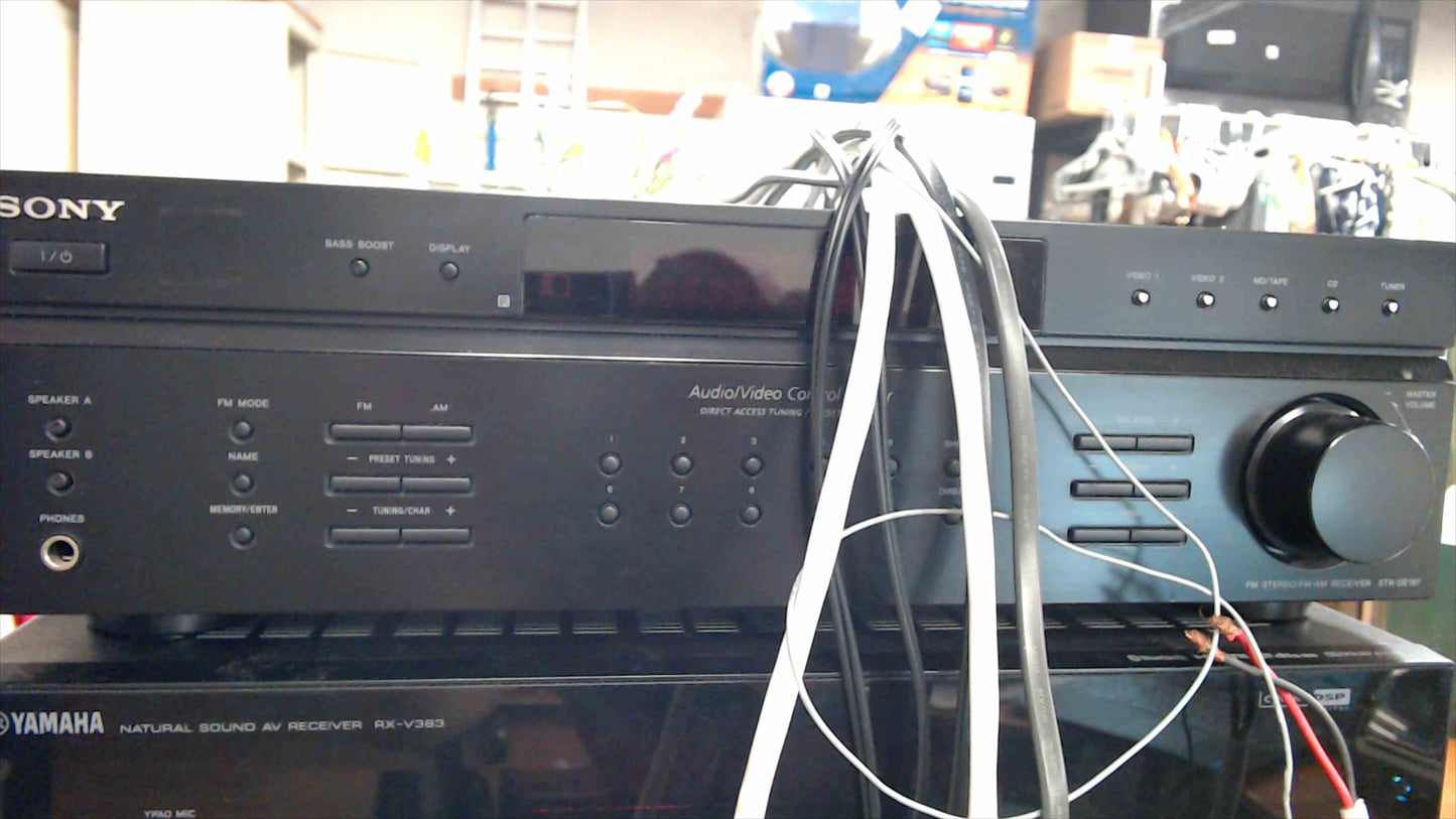 Yamaha RX-V383 AV Receiver + Sony STR-DE197 Stereo Receiver + Yamaha NS-A2835 Floor Speakers (pair) – Tested