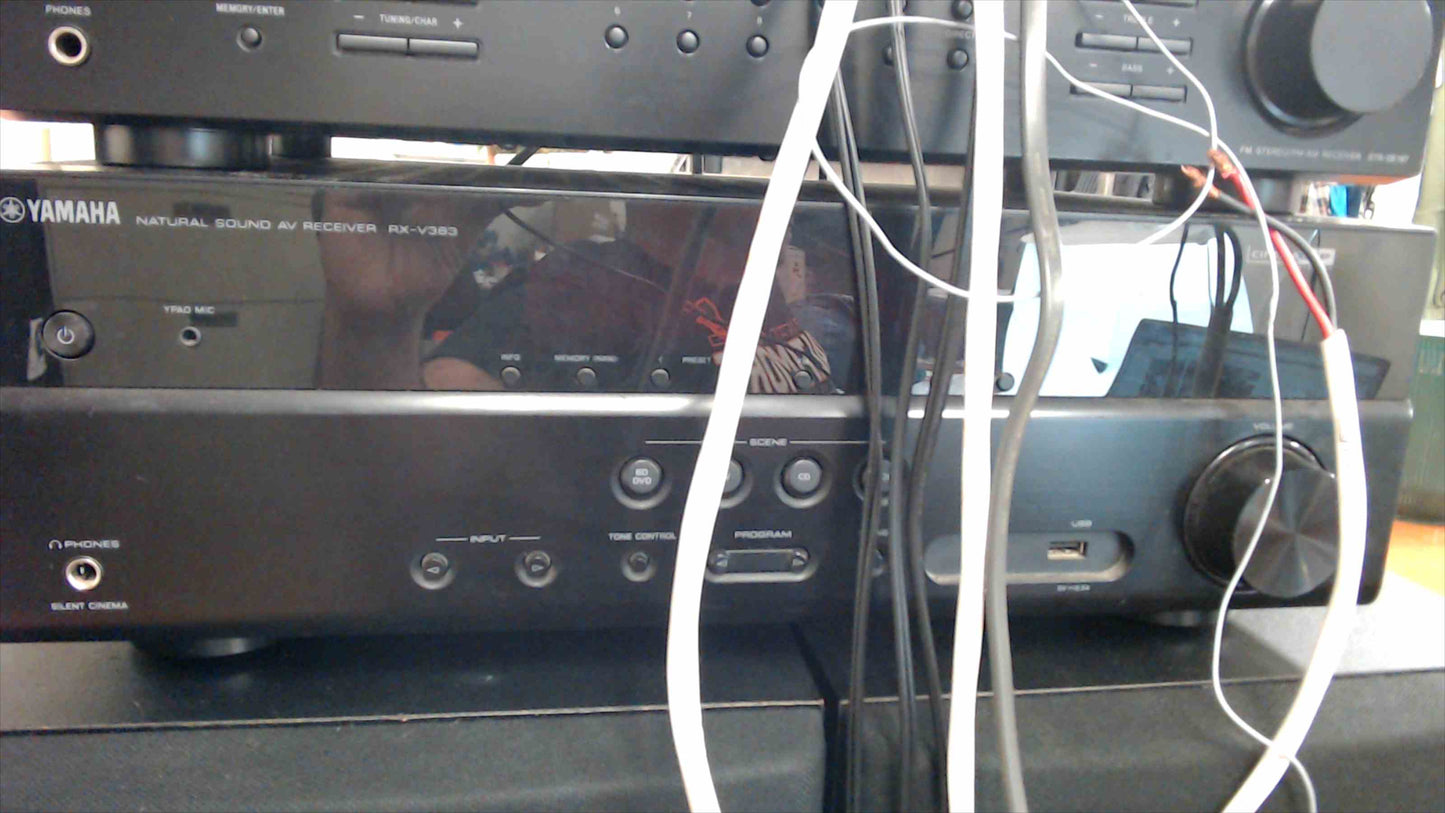 Yamaha RX-V383 AV Receiver + Sony STR-DE197 Stereo Receiver + Yamaha NS-A2835 Floor Speakers (pair) – Tested