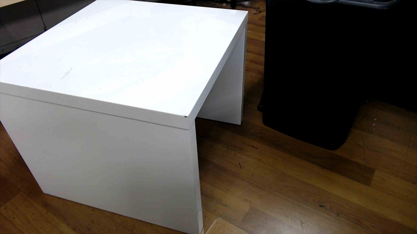 White Parsons Side/Coffee Table – 24” x 24” x 20” (Modern Minimalist)