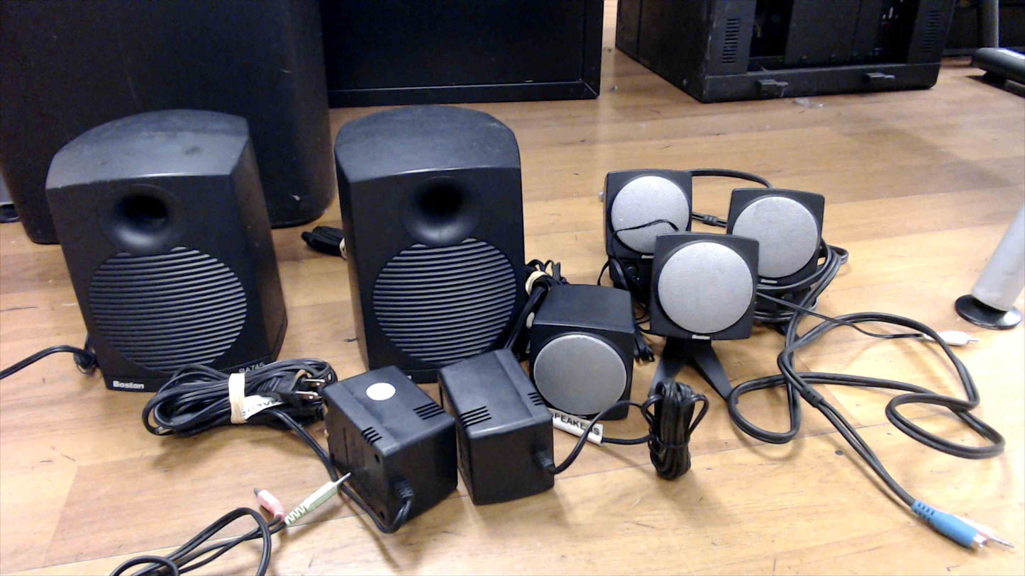 Lot of 2 — Boston Acoustics BA745 2.1 Computer Speaker Systems w/ Subwoofers & PSUs — Tested