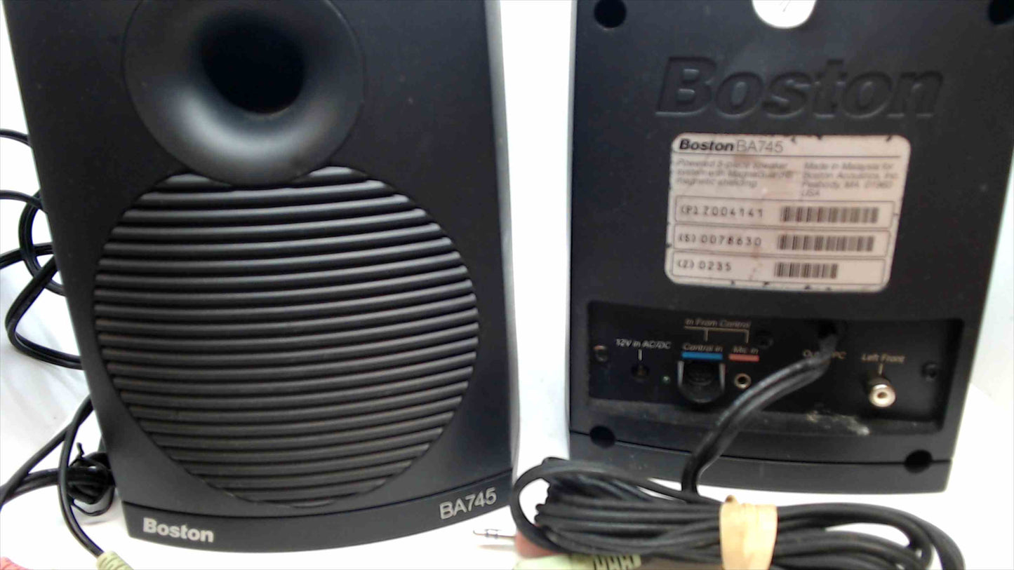 Lot of 2 — Boston Acoustics BA745 2.1 Computer Speaker Systems w/ Subwoofers & PSUs — Tested