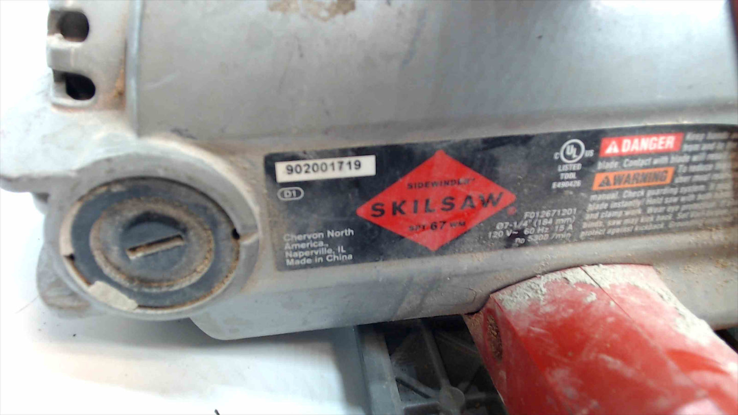 SKILSAW Sidewinder 7-1/4" Circular Saw, 15A – Magnesium Shoe – Tested & Working