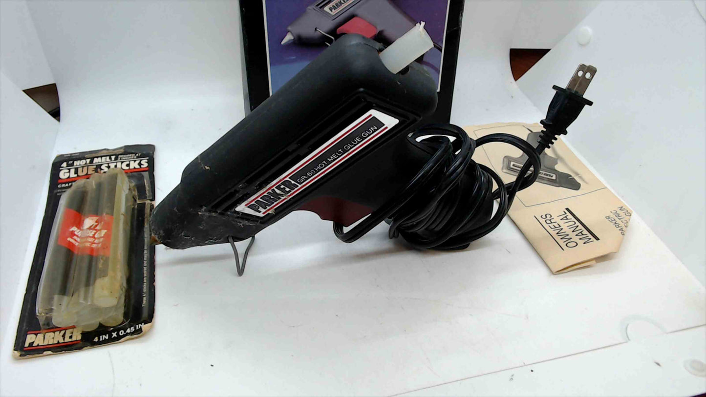 Parker GR-60 Hot Melt Glue Gun w/ Box, Manual & Glue Sticks – Tested & Working
