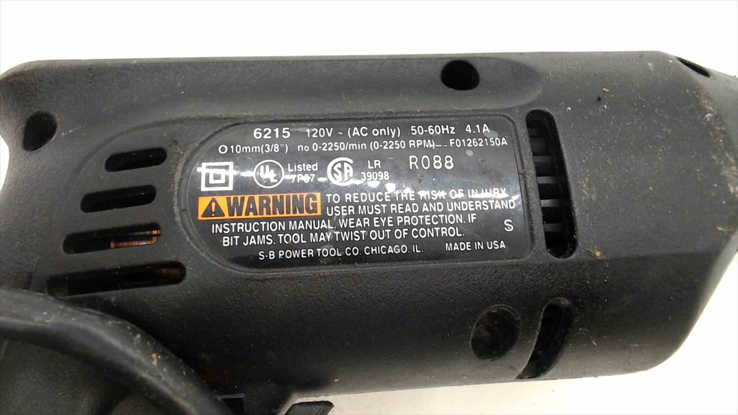 SKIL 6215 3/8" Variable-Speed Corded Drill – 4.1A, Made in USA (Tested)