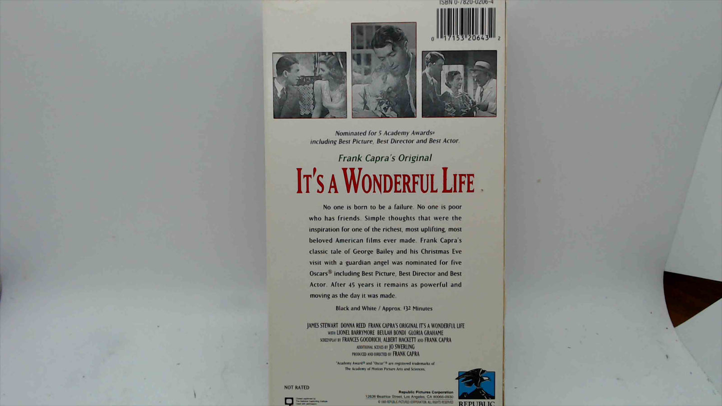 It’s a Wonderful Life — VHS (Republic Pictures, Original Uncut Version) — Excellent Condition