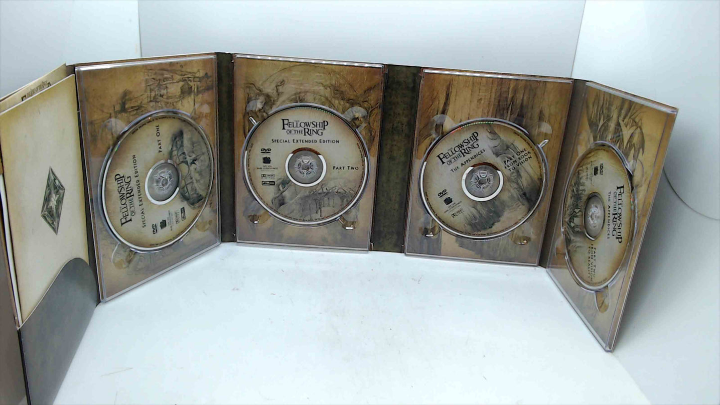 The Lord of the Rings: The Fellowship of the Ring — Special Extended Edition 4-Disc DVD Set (Excellent Condition)