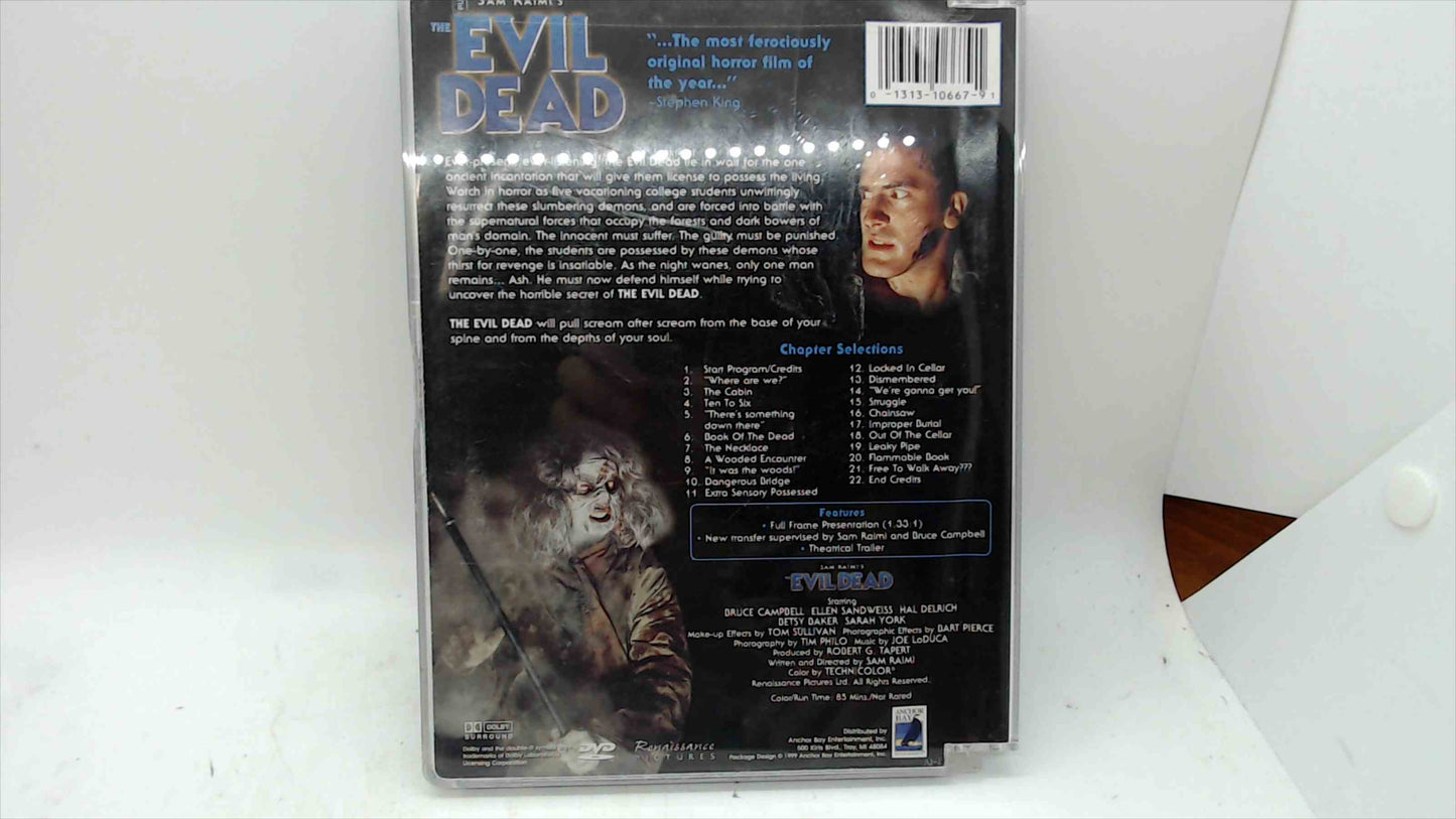 The Evil Dead (DVD) — Anchor Bay Clear Case Edition, Bruce Campbell/Sam Raimi