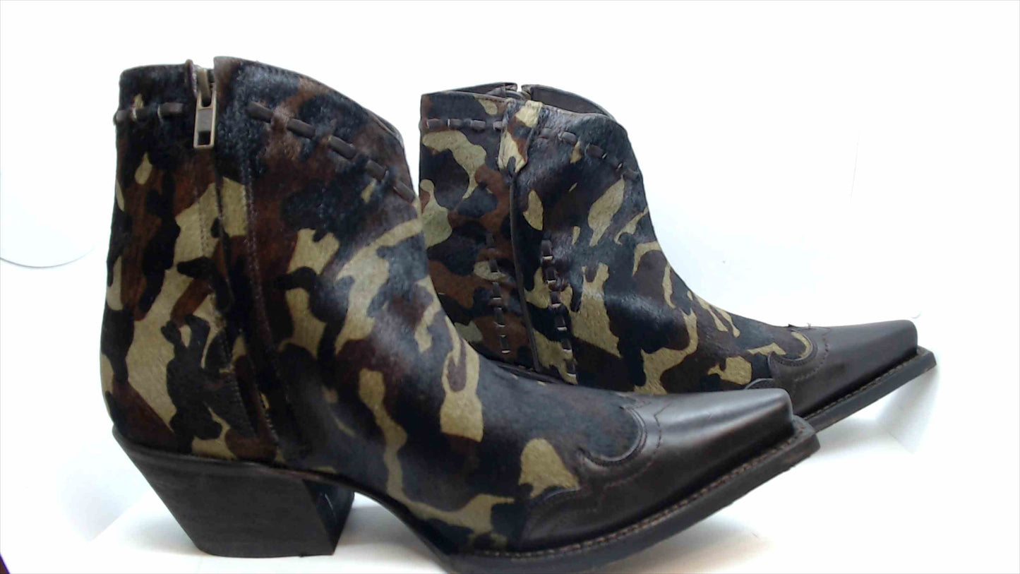 Tony Lama VF6045 Women’s 6" Camo Hair-On Short Western Boots – Size 10B – New in Box