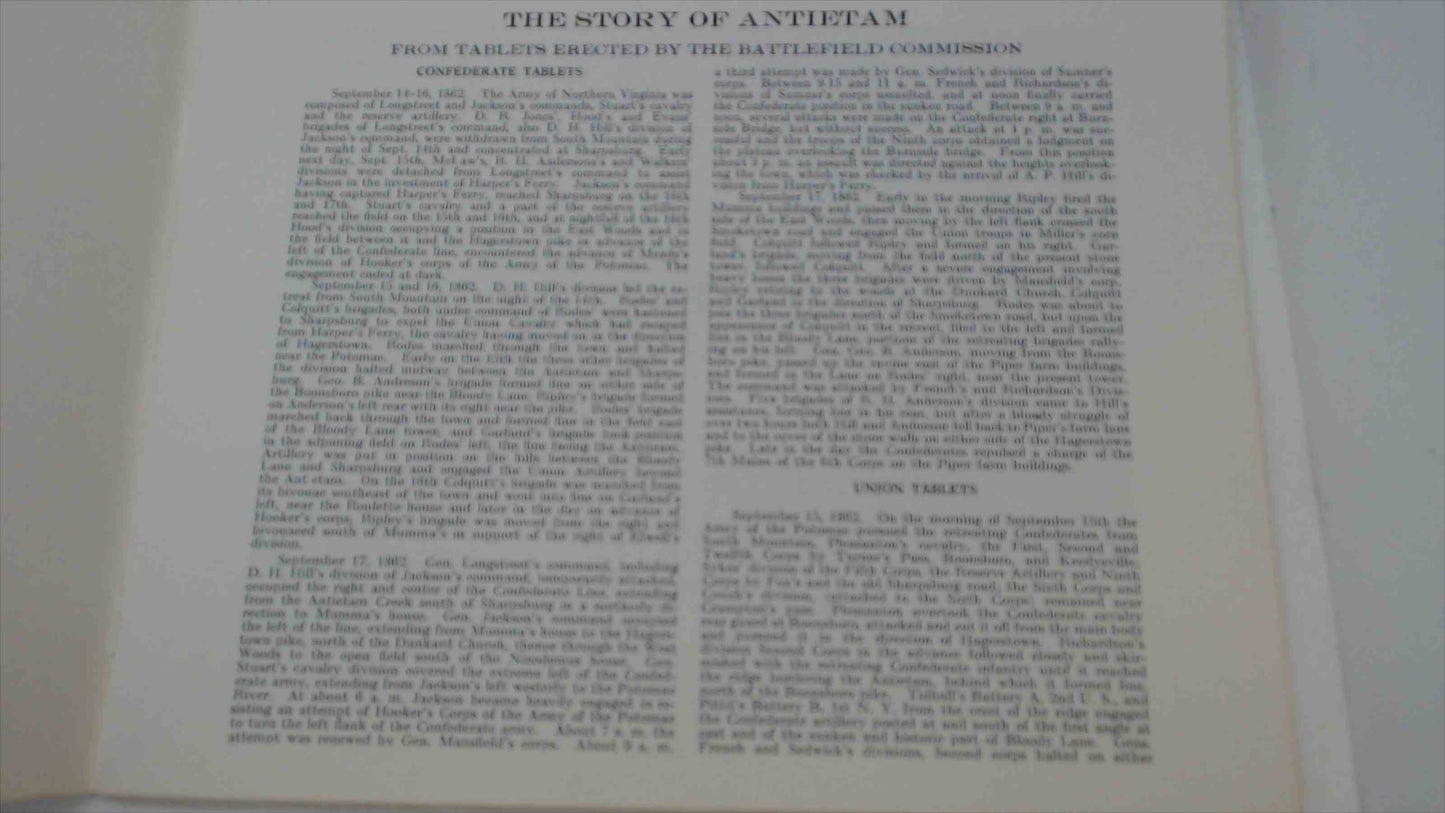 The Battlefield of Antietam — O. T. Reilly pictorial souvenir guide (later reprint of 1906 original)