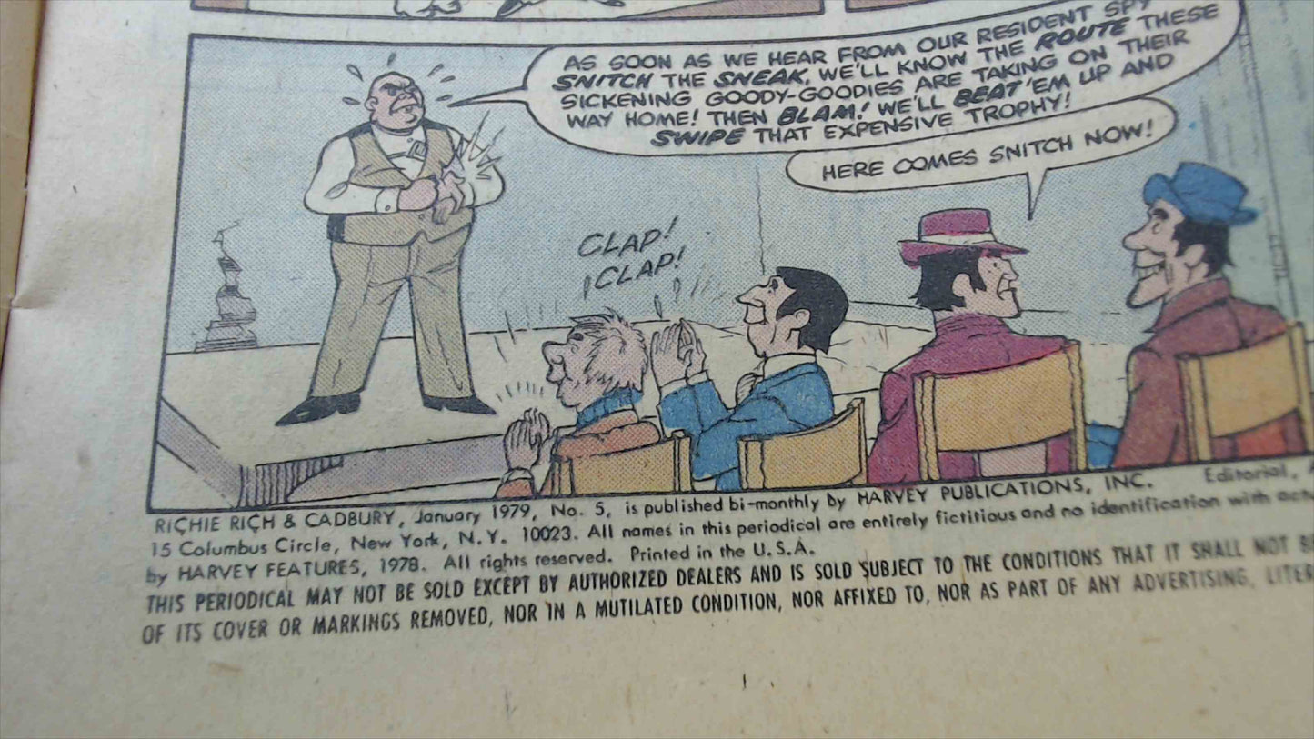 Richie Rich and Cadbury: The Perfect Butler — No. 5 (Harvey, Jan. 1979) — 52 pages