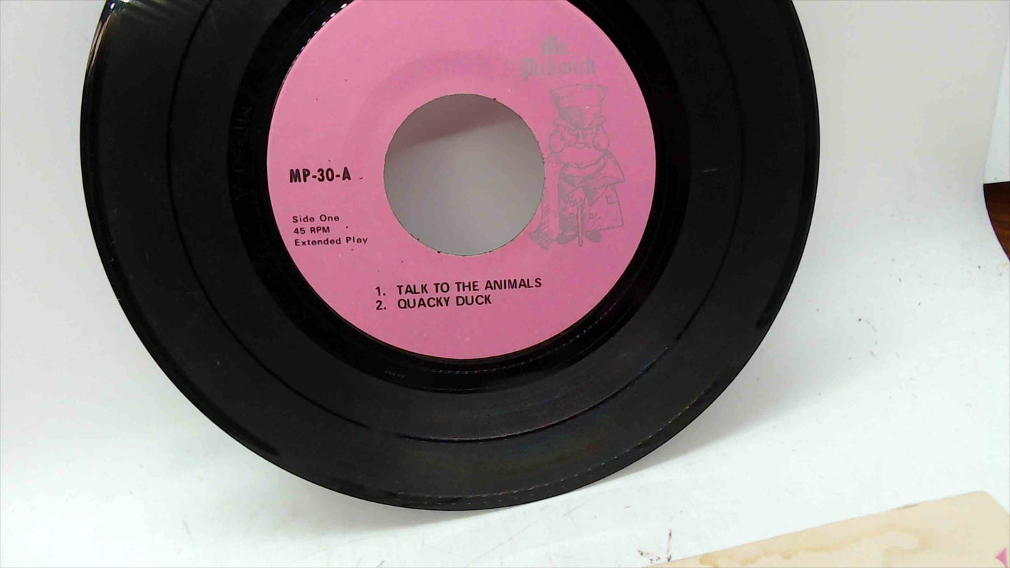 Mr. Pickwick “Talk to the Animals” 45 RPM EP (MP-30) — Original Sleeve