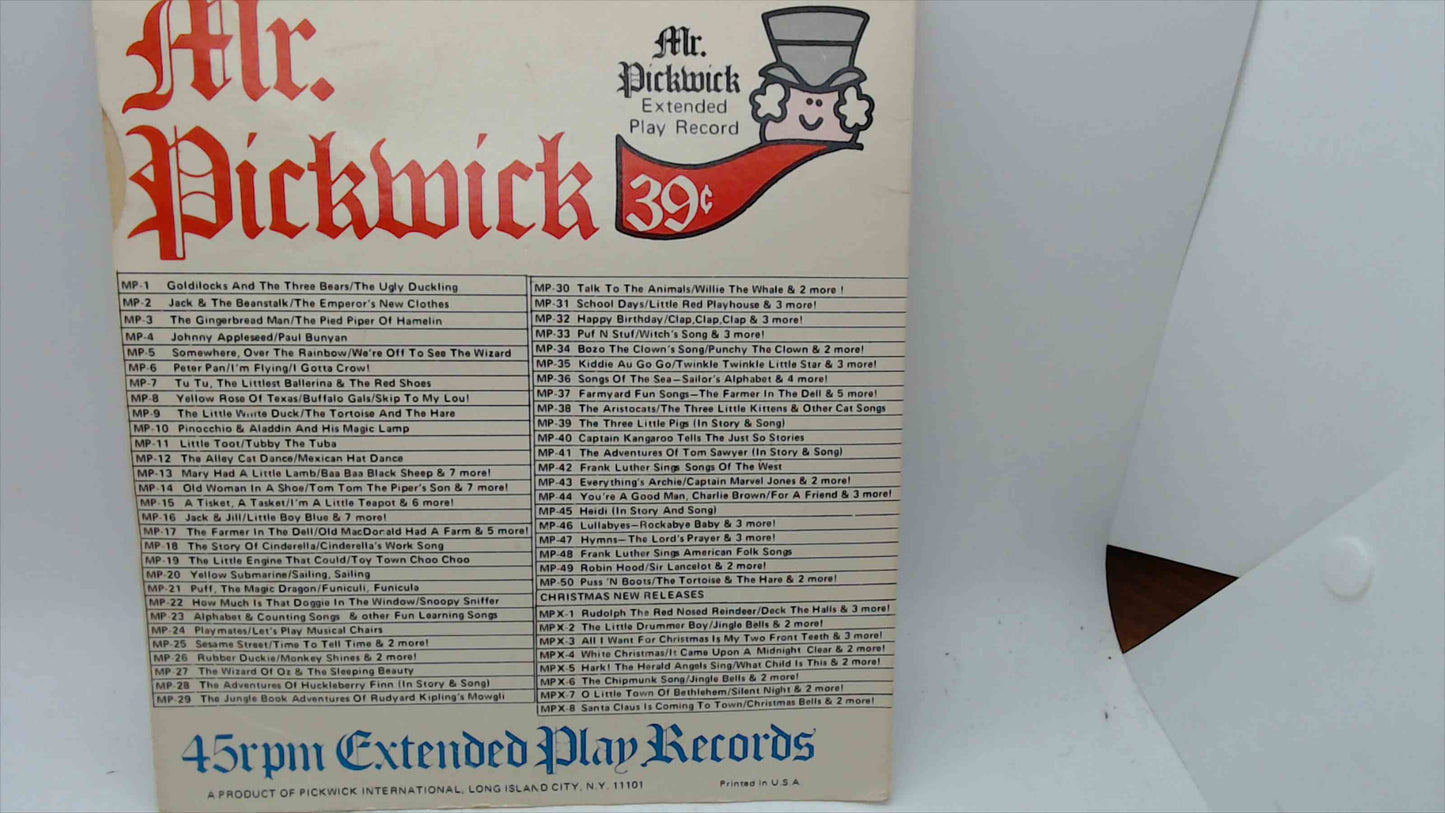 Mr. Pickwick “Talk to the Animals” 45 RPM EP (MP-30) — Original Sleeve