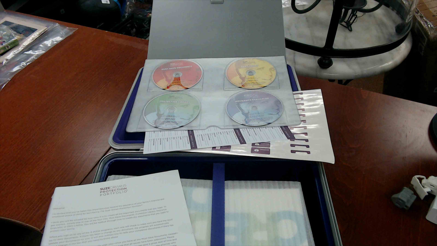Suze Orman’s Protection Portfolio – Hard-Shell Case Organizer w/ 4 CD-ROMs & Forms