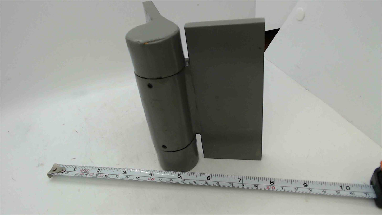 Heavy-Duty Self-Closing Spring Hinge (Commercial Door/Gate) – Gray, ~7" x 6", ~5