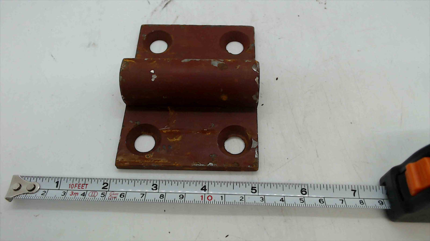 Heavy-Duty Steel Gate/Door Hinge, 4-Hole Plates – ~5.25" W x 4.5" H, Red-Primer Finish