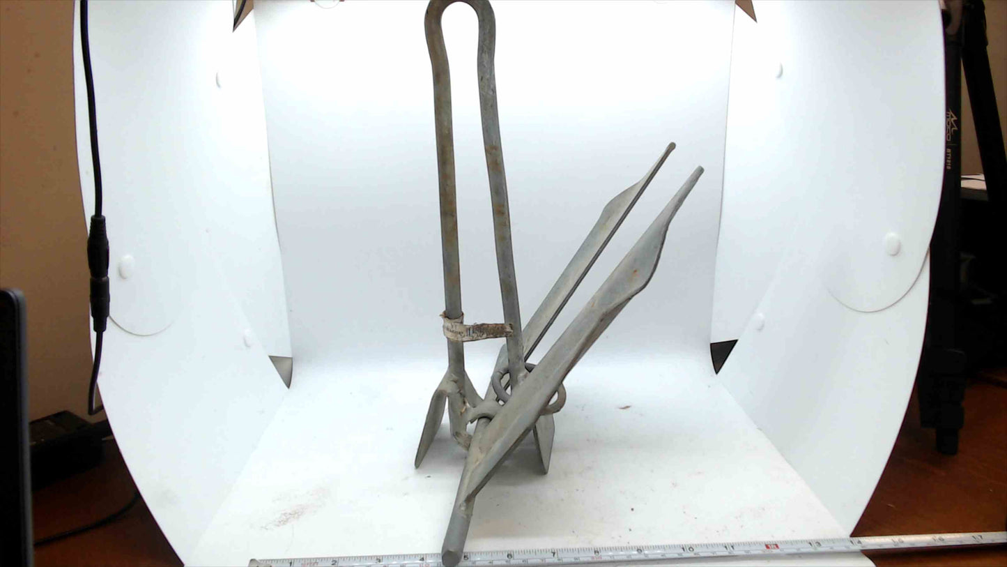 Danforth-Style Galvanized Fluke Anchor ~4 lb — Small Boat/Kayak/Canoe