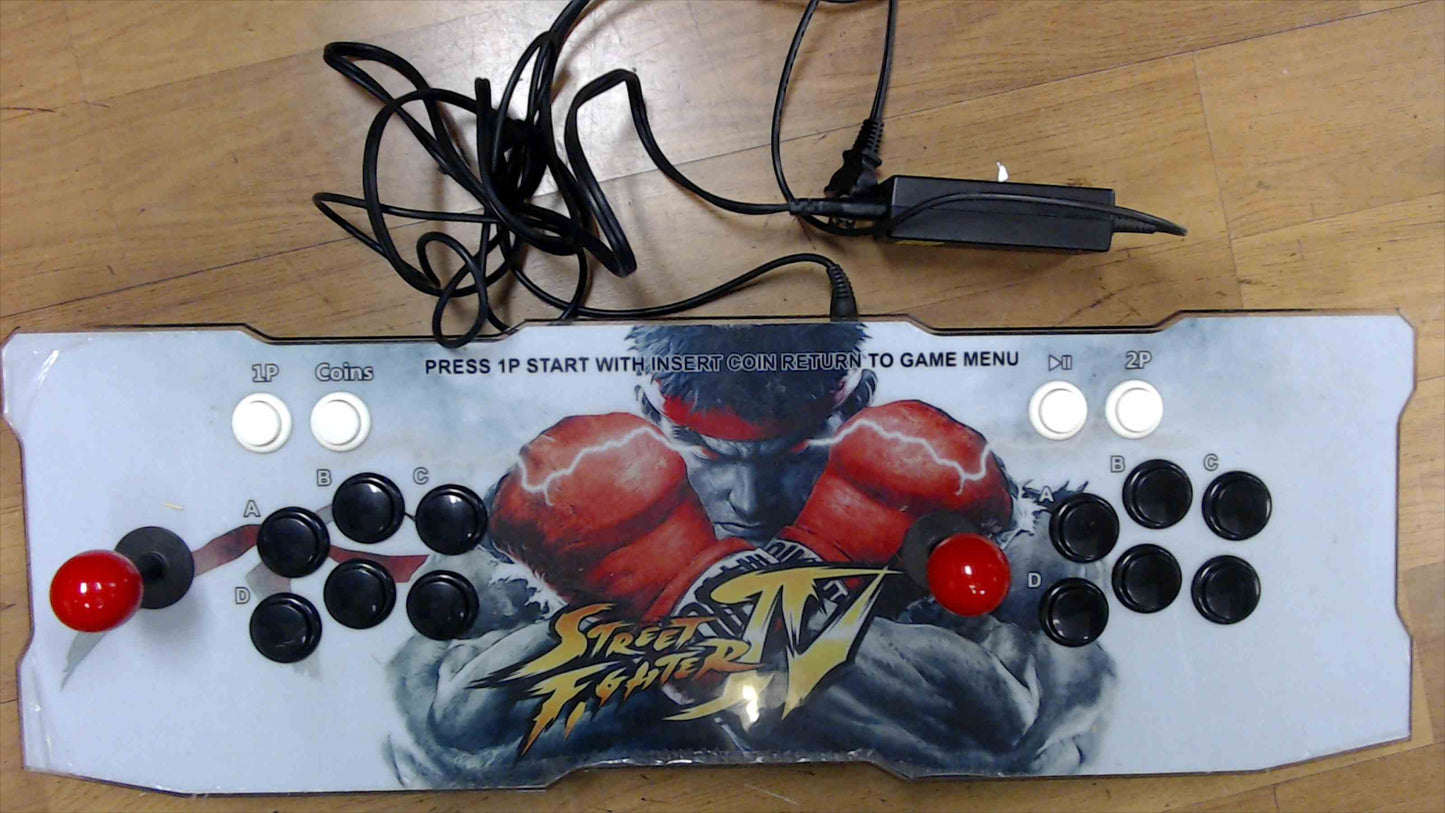 2-Player Arcade Console (Pandora’s Box style) – Street Fighter IV Art, HDMI/VGA, USB – Tested & Working