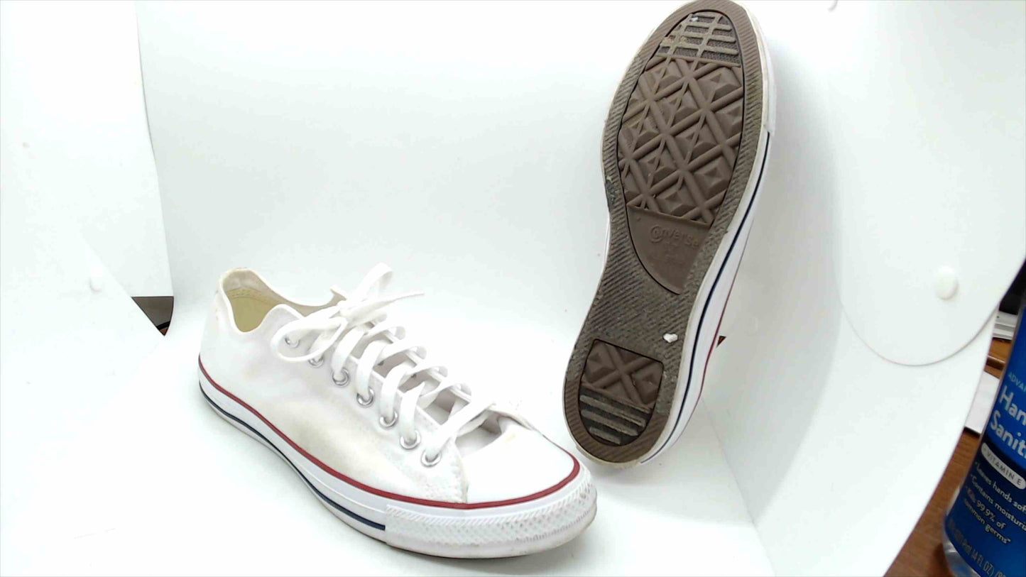 Converse Chuck Taylor All Star Low Top Sneakers – White Canvas – Unisex Size 9