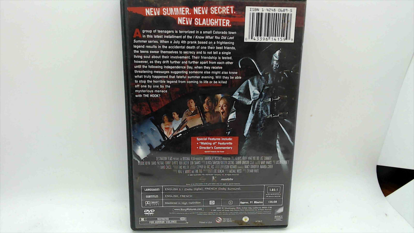 I’ll Always Know What You Did Last Summer (DVD, 2006) – Horror/Thriller