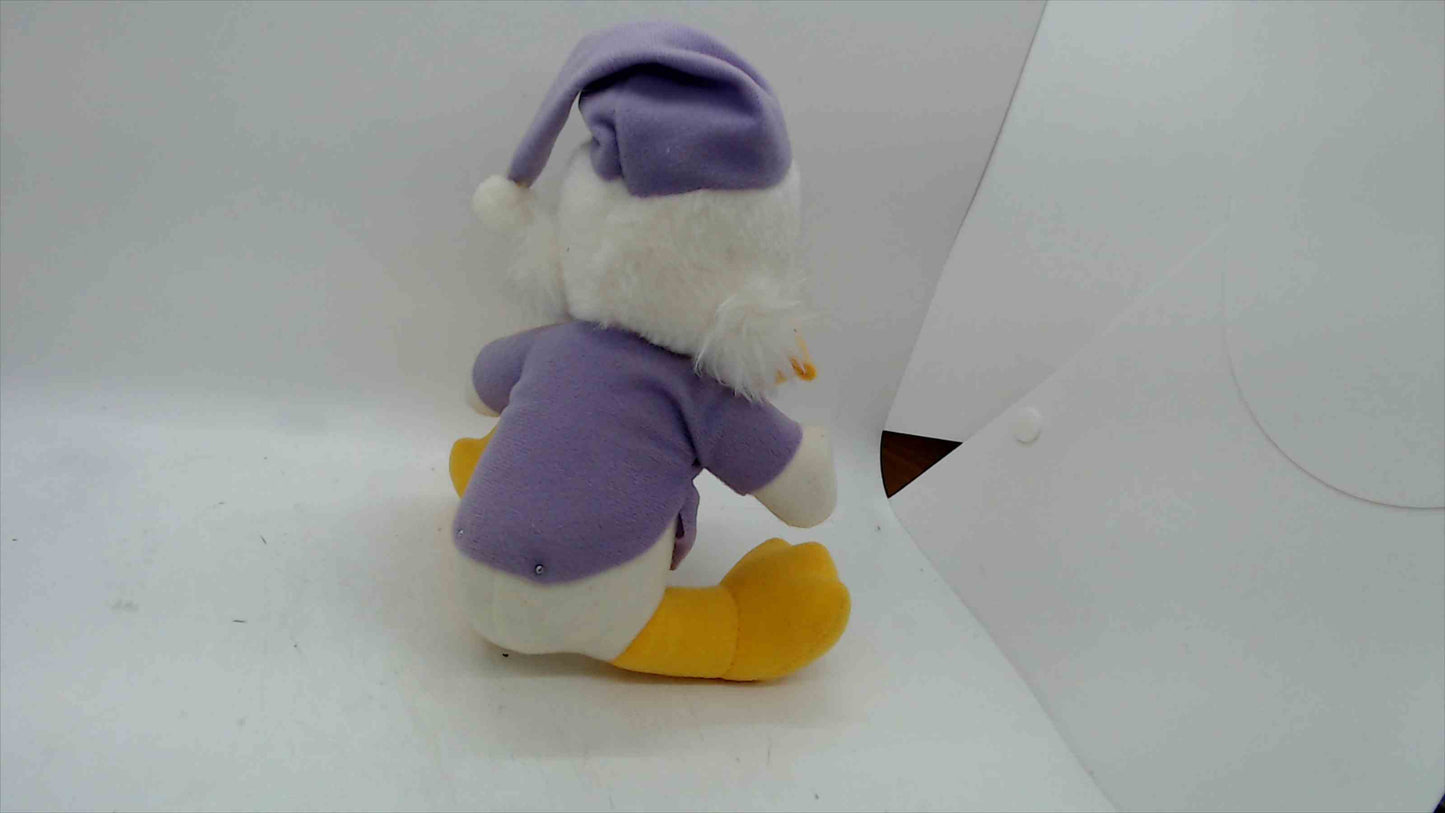 Disney Donald Duck Plush – Mickey’s Christmas Carol Collection (Purple Nightcap) – Canasa/Disney, ~10–12”