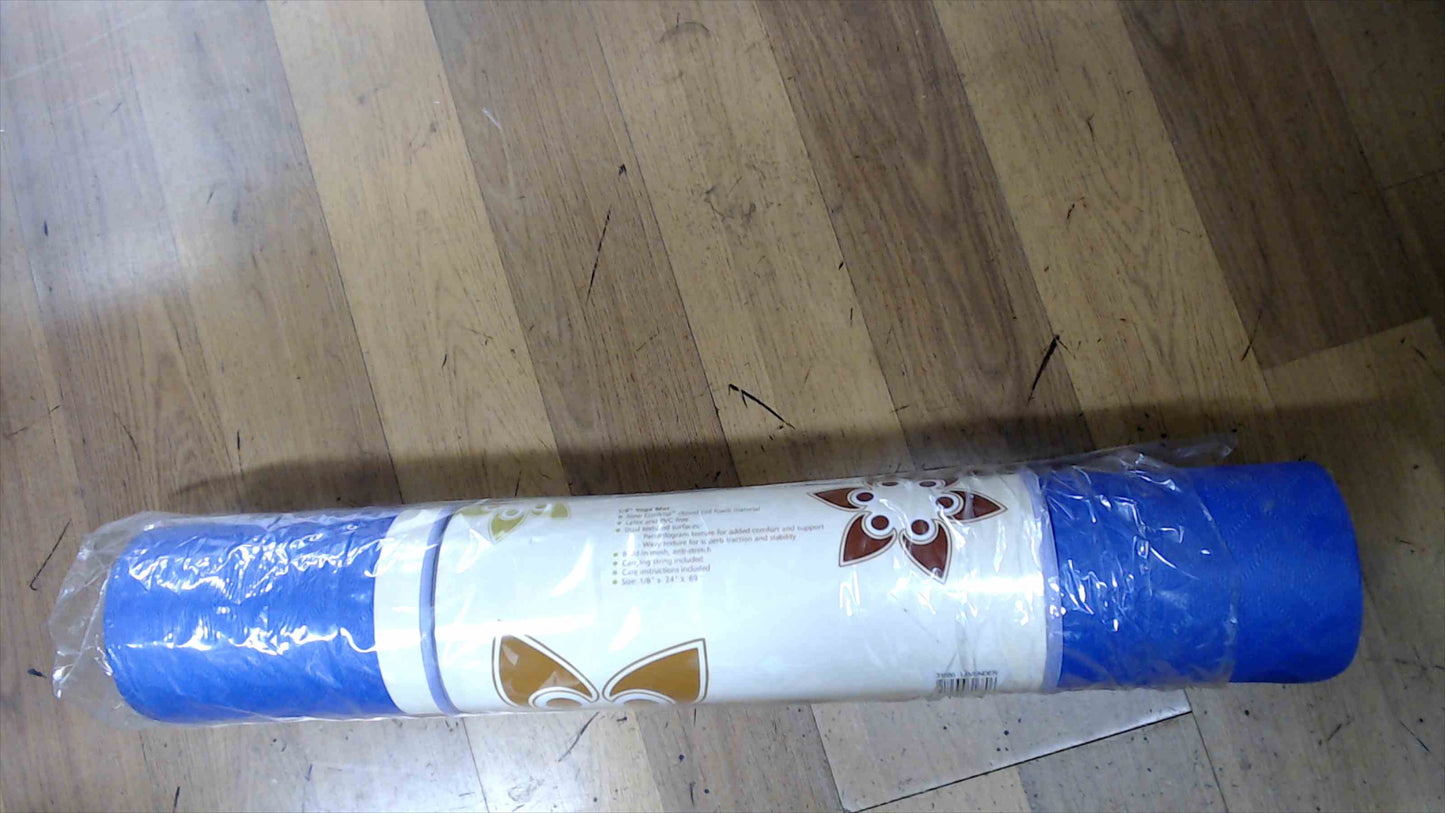 EcoWise Fitness 1/8" Yoga Mat – Blue, 24" x 69" (New in Wrap)