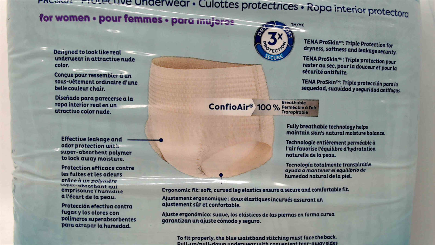 TENA ProSkin Protective Underwear for Women – XL (55"–66") Maximum Absorbency, 14 Count – New/Sealed