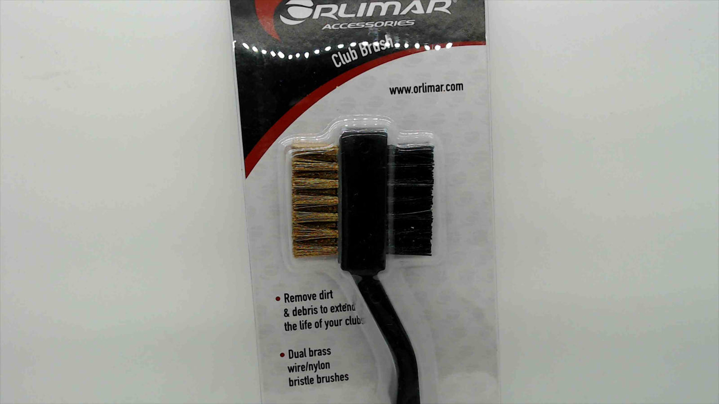 Orlimar Accessories Golf Club Cleaning Brush – Dual Brass & Nylon Bristles, New in Package
