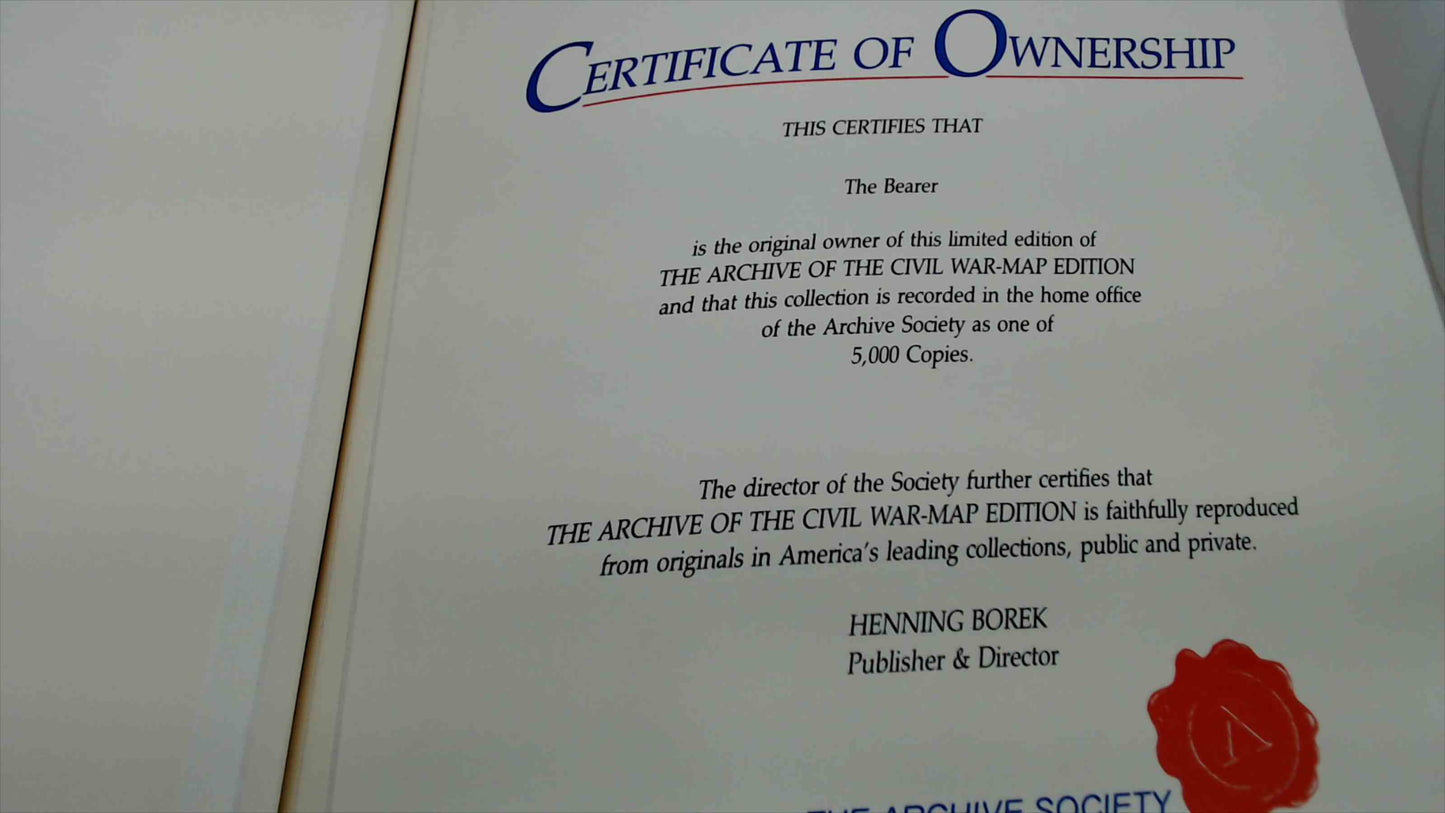 Archive of the Civil War Map Edition Portfolio w/ Certificate – The Archive Society