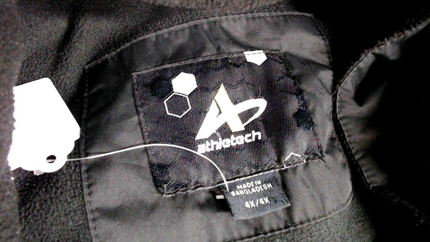 AthleTech Men’s 4X Heavyweight Hooded Winter Jacket – Black – Waterproof Shell & Fleece Liner-Excellent Condition