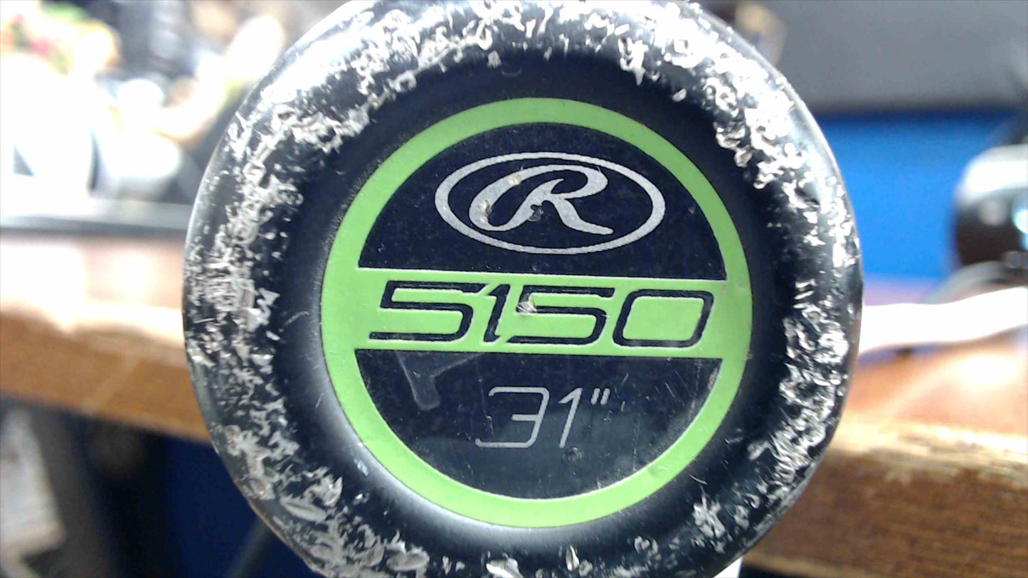 Rawlings 5150 Alloy Baseball Bat – 31" / -10 Drop, 2¾" Barrel, USSSA 1.15 BPF – Black/Green