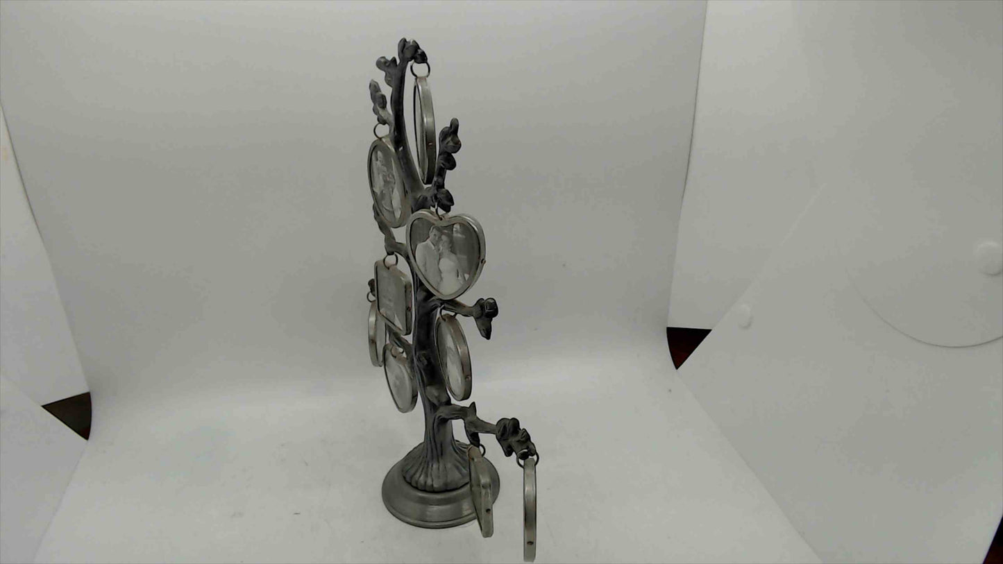 Vintage Metal Family Tree Photo Frame – 10” Tall Hanging Mini Frames