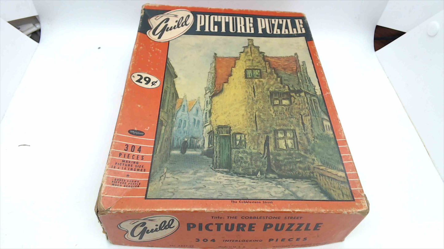 The Cobblestone Street Vintage Jigsaw Puzzle - 304 Pieces