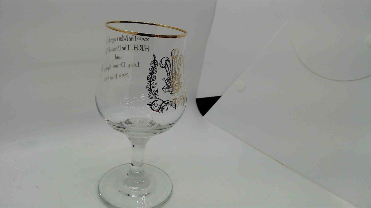 Royal Wedding Commemorative Brandy Snifter - Prince Charles & Lady Diana 1981